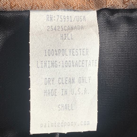 Deadstock Vintage 90s Faux Fur Vest Brown Black Feather Textured Pattern Small - Picture 10 of 13